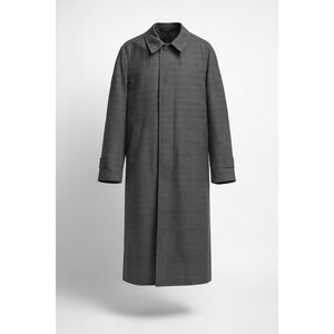 Vintage Mister 365 Trench Coat Mens 38 Gray 1960 Zip-Out Lining Classic Overcoat